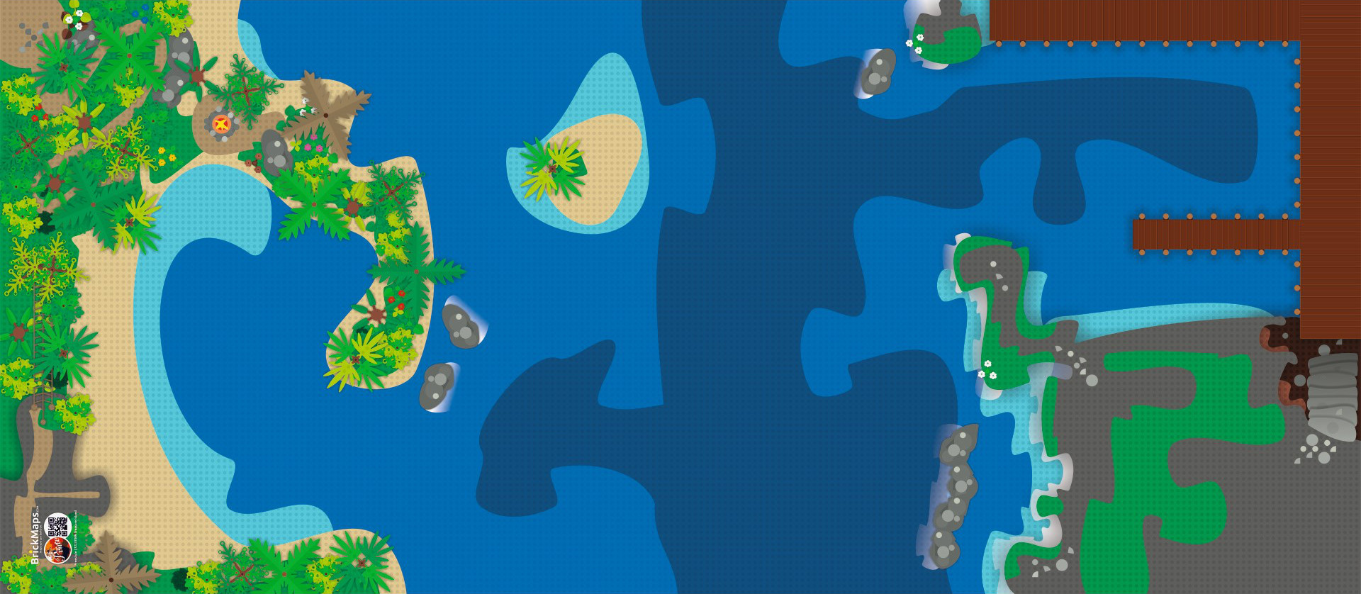  | Pirate | BrickMap Playmat for LEGO Pirate size 3x7 baseplates