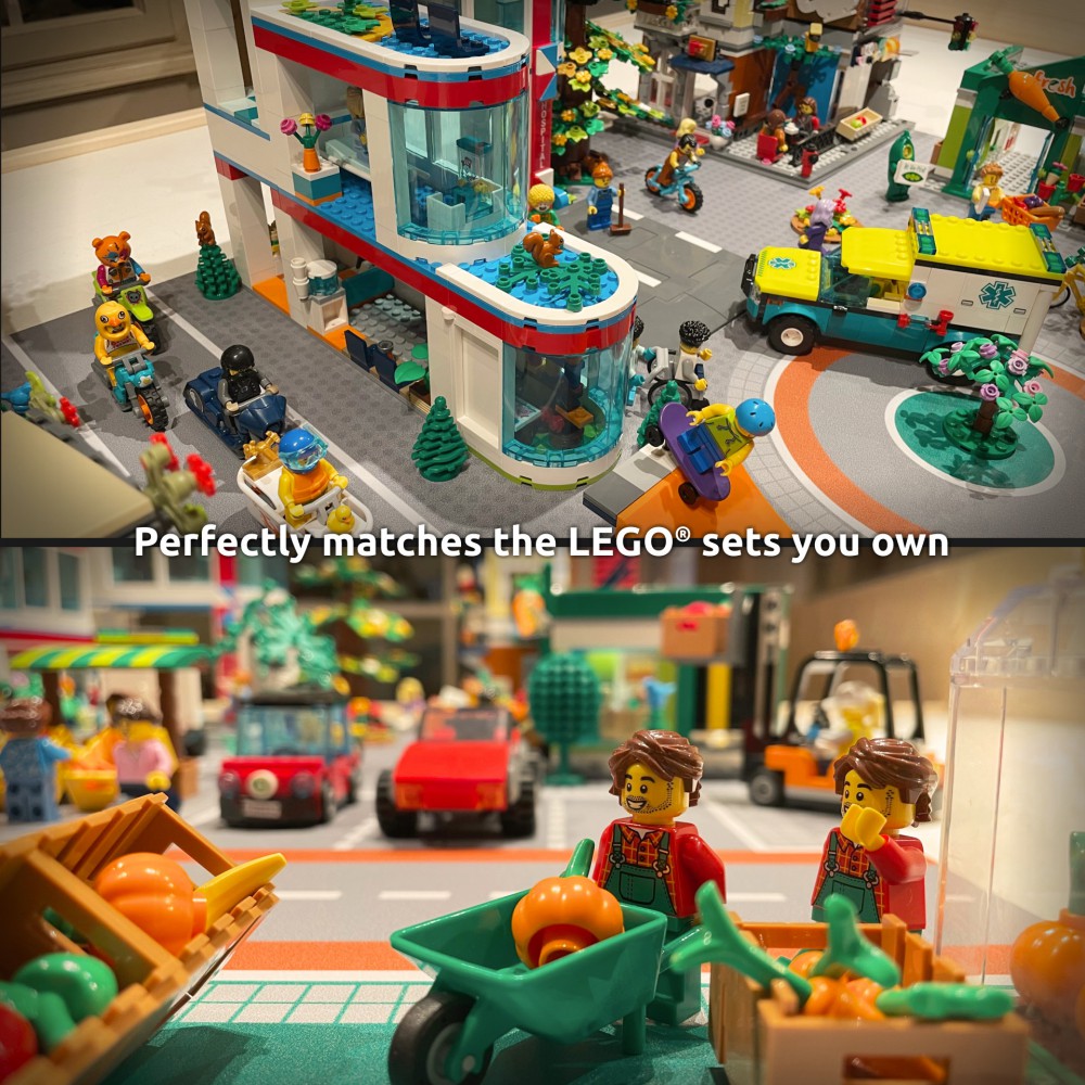  | City | BrickMap Playmat for LEGO City size 3x3 baseplates