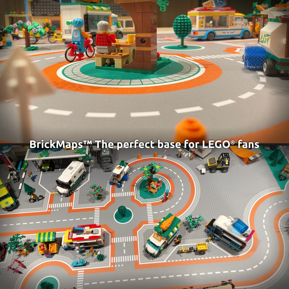  | City | BrickMap Playmat for LEGO City size 3x7 baseplates