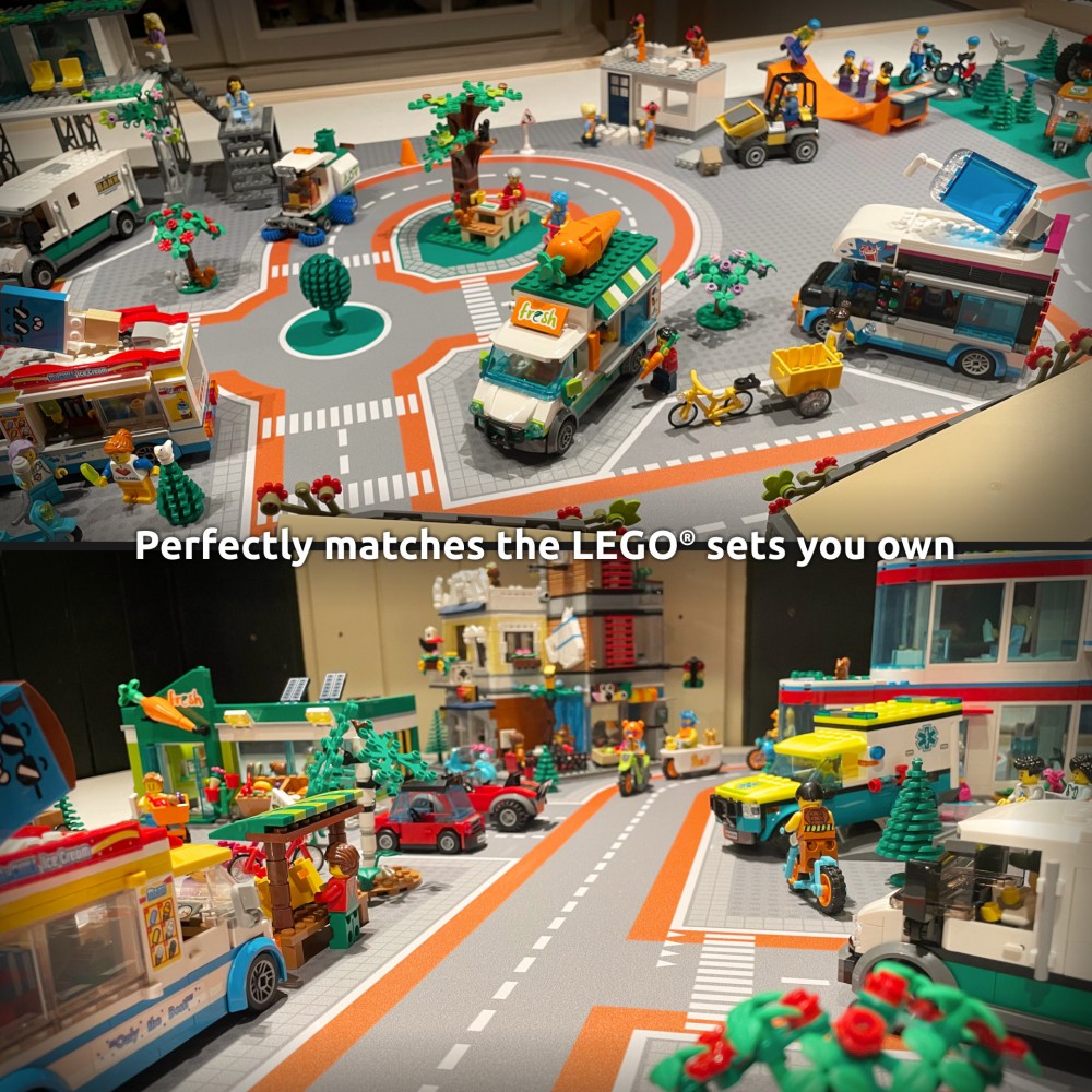  | City | BrickMap Playmat for LEGO City size 3x7 baseplates