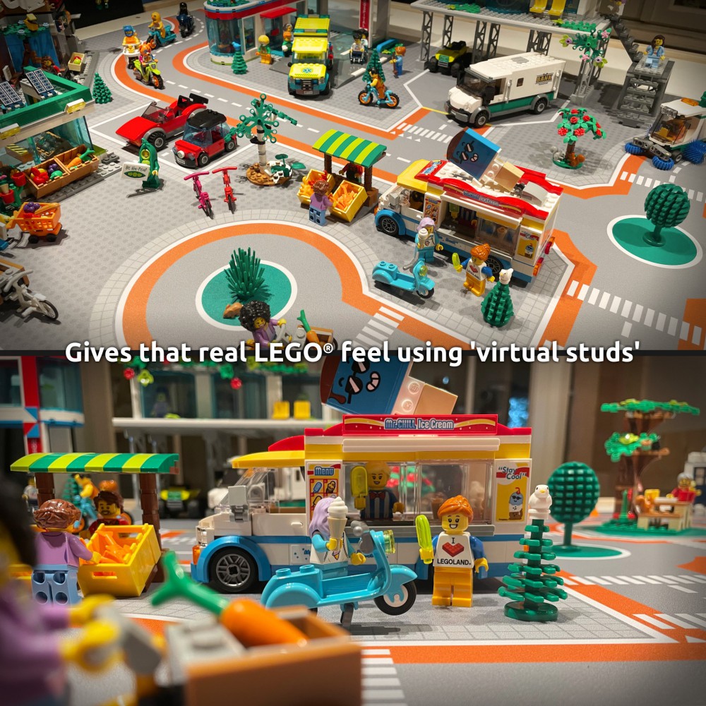  | City | BrickMap Playmat for LEGO City size 3x7 baseplates