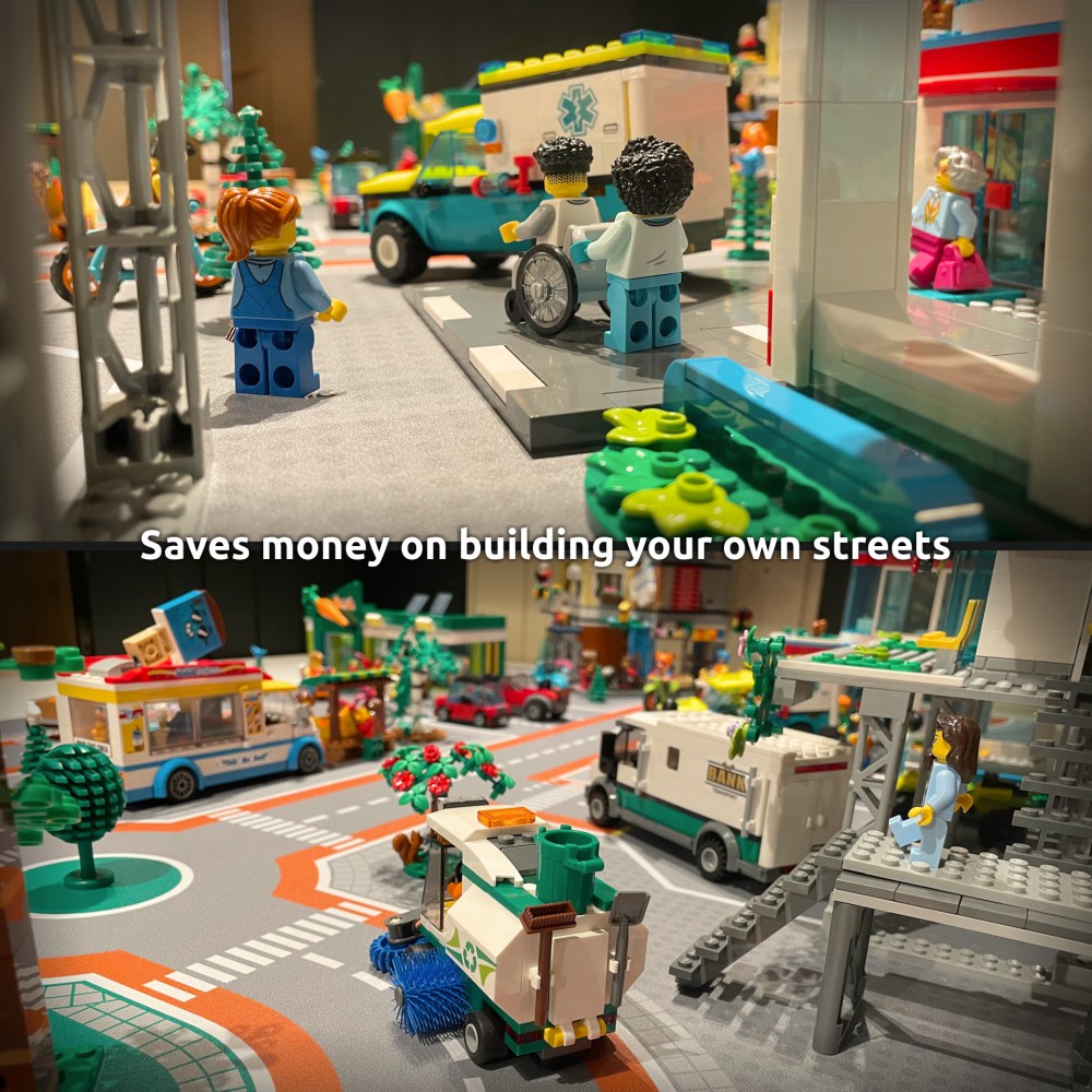 | City | BrickMap Playmat for LEGO City size 3x7 baseplates