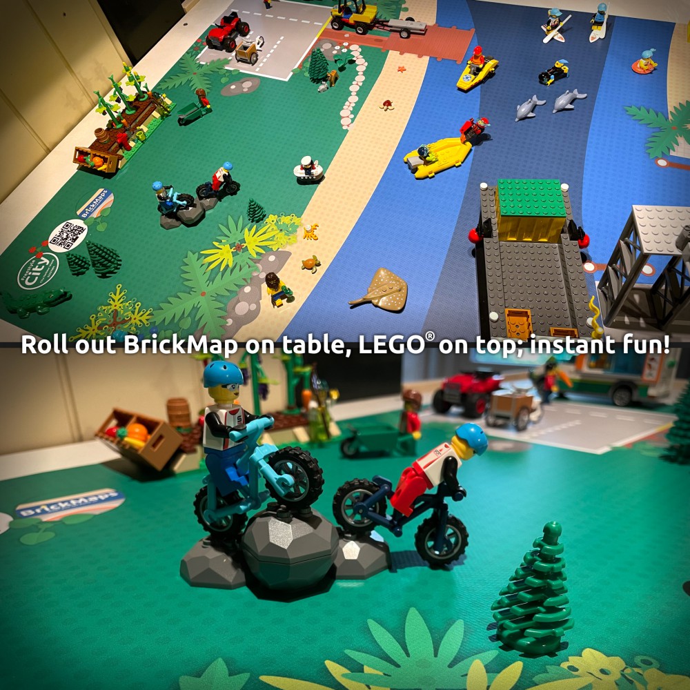  | City | BrickMap Playmat for LEGO City size 3x7 baseplates