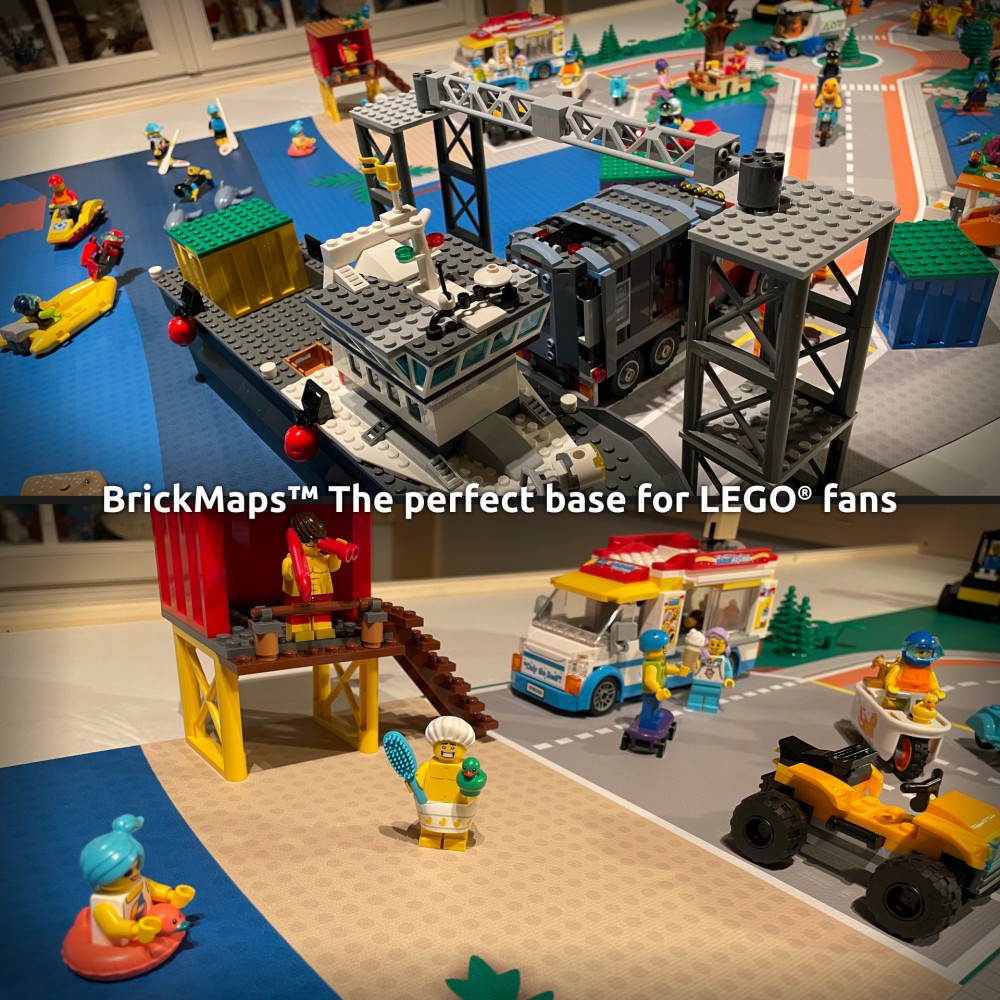  | City | BrickMap Playmat for LEGO City size 3x7 baseplates