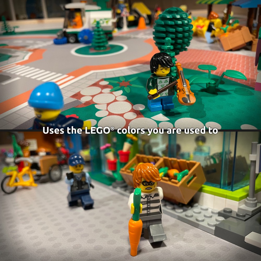  | City | BrickMap Playmat for LEGO City size 3x7 baseplates
