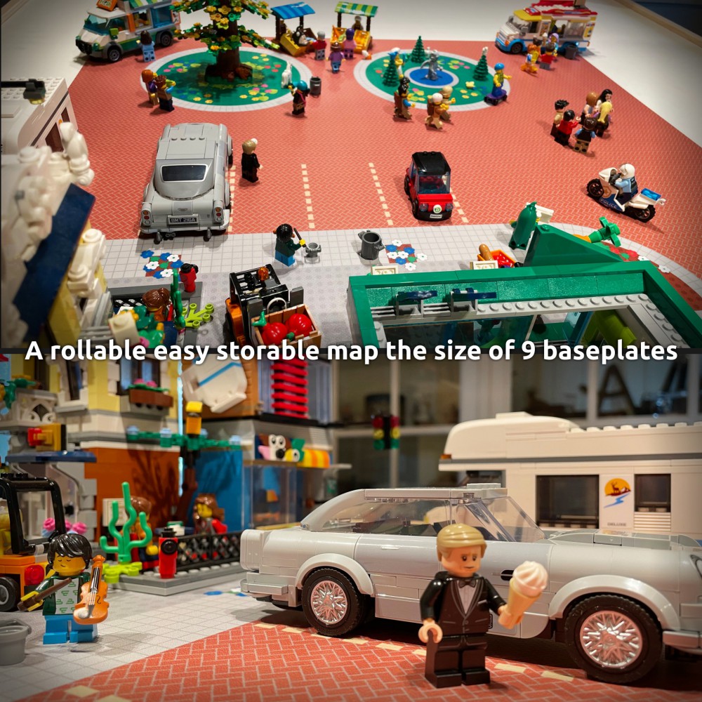  | City | BrickMap Playmat for LEGO City size 3x3 baseplates