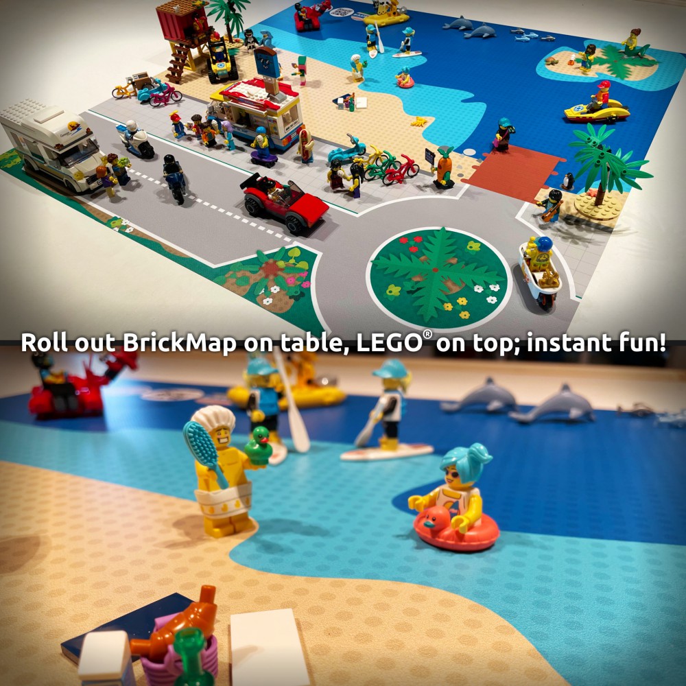  | City | BrickMap Playmat for LEGO City size 3x3 baseplates