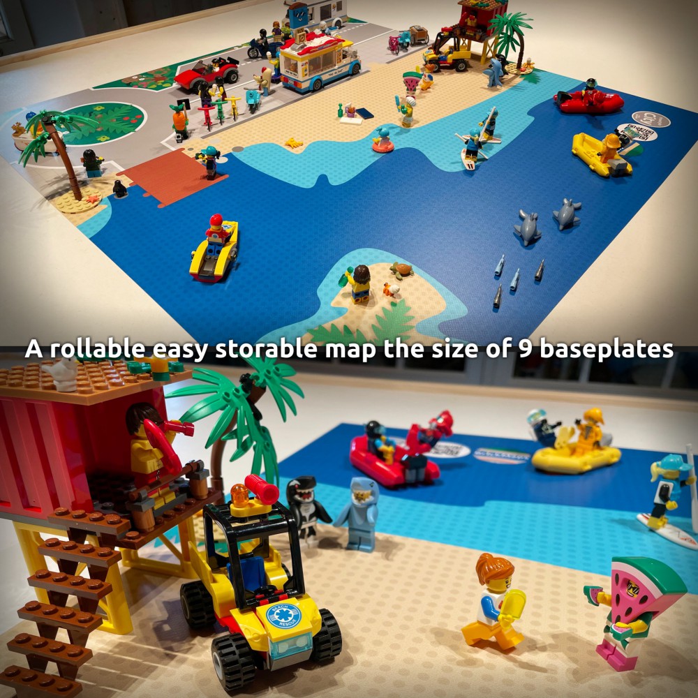  | City | BrickMap Playmat for LEGO City size 3x3 baseplates