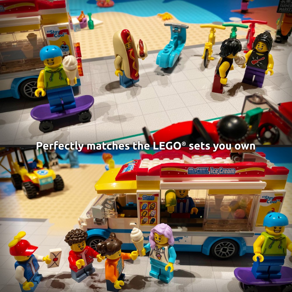  | City | BrickMap Playmat for LEGO City size 3x3 baseplates