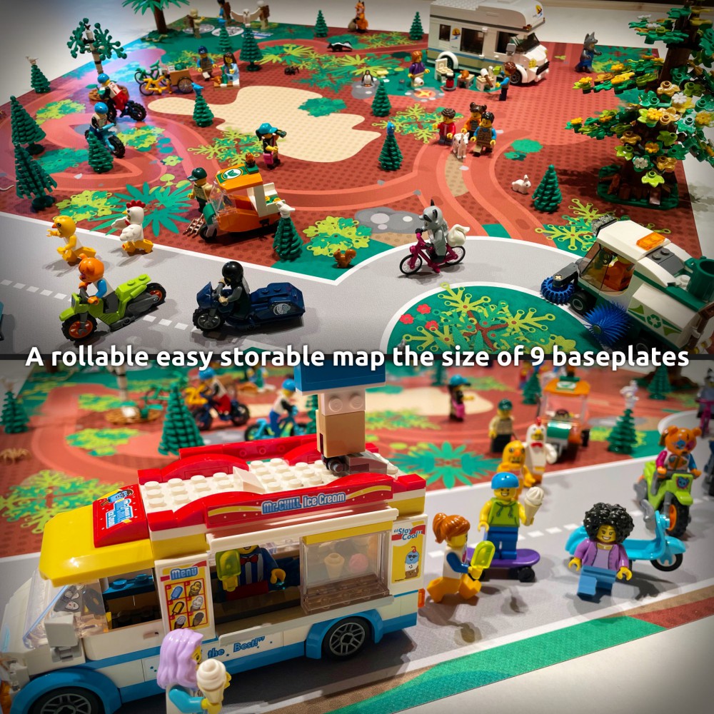  | City | BrickMap Playmat for LEGO City size 3x3 baseplates