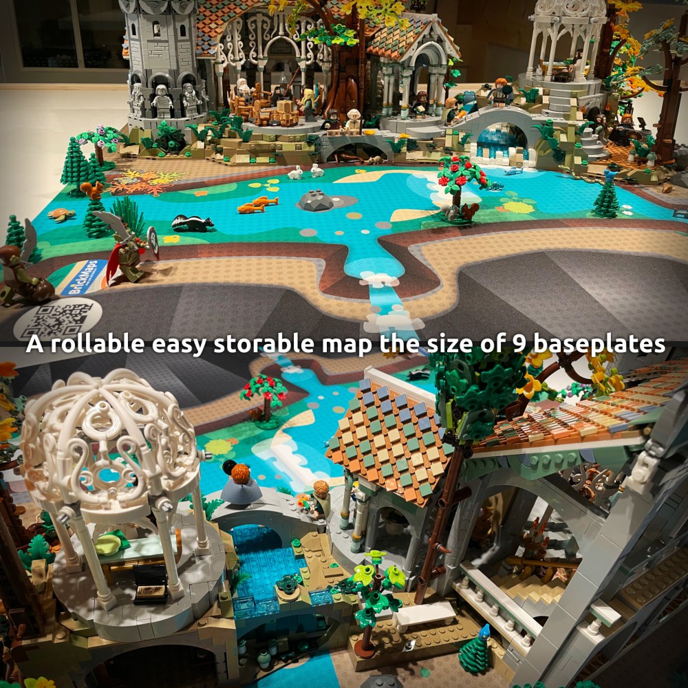  | Fantasy | BrickMap Playmat for LEGO Lord of the Rings size 3x3 baseplates