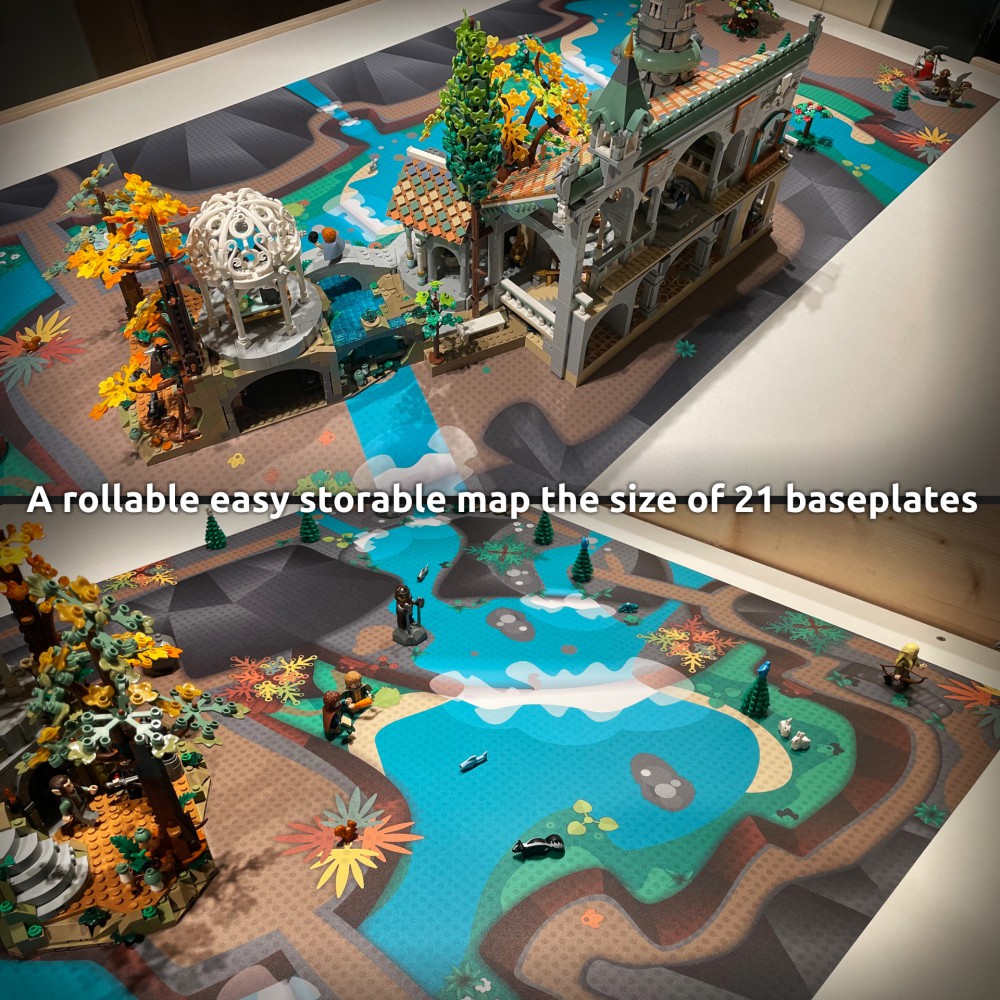  | Fantasy | BrickMap Playmat for LEGO Lord of the Rings size 3x7 baseplates
