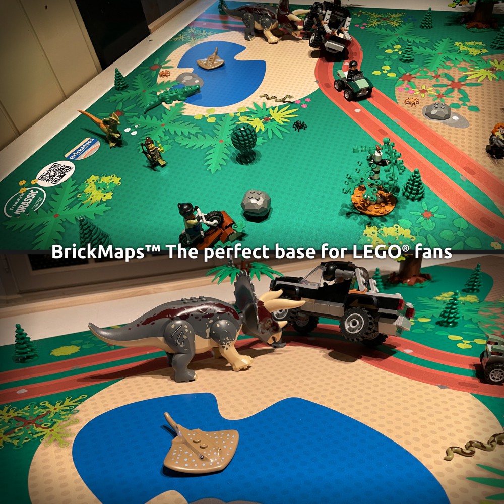  | Jurassic | BrickMap Playmat for LEGO Jurassic size 3x7 baseplates