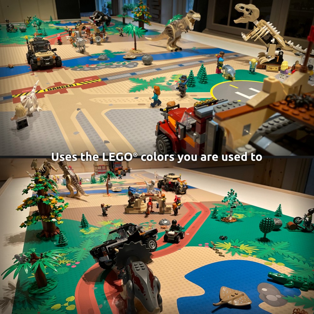  | Jurassic | BrickMap Playmat for LEGO Jurassic size 3x7 baseplates