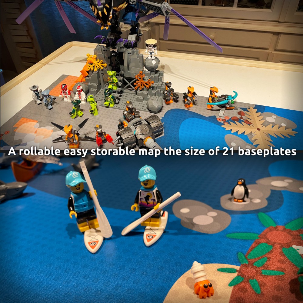  | Ninja | BrickMap Playmat for LEGO Ninjago size 3x7 baseplates