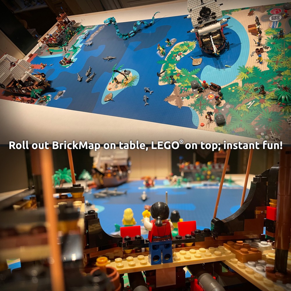  | Pirate | BrickMap Playmat for LEGO Pirate size 3x7 baseplates