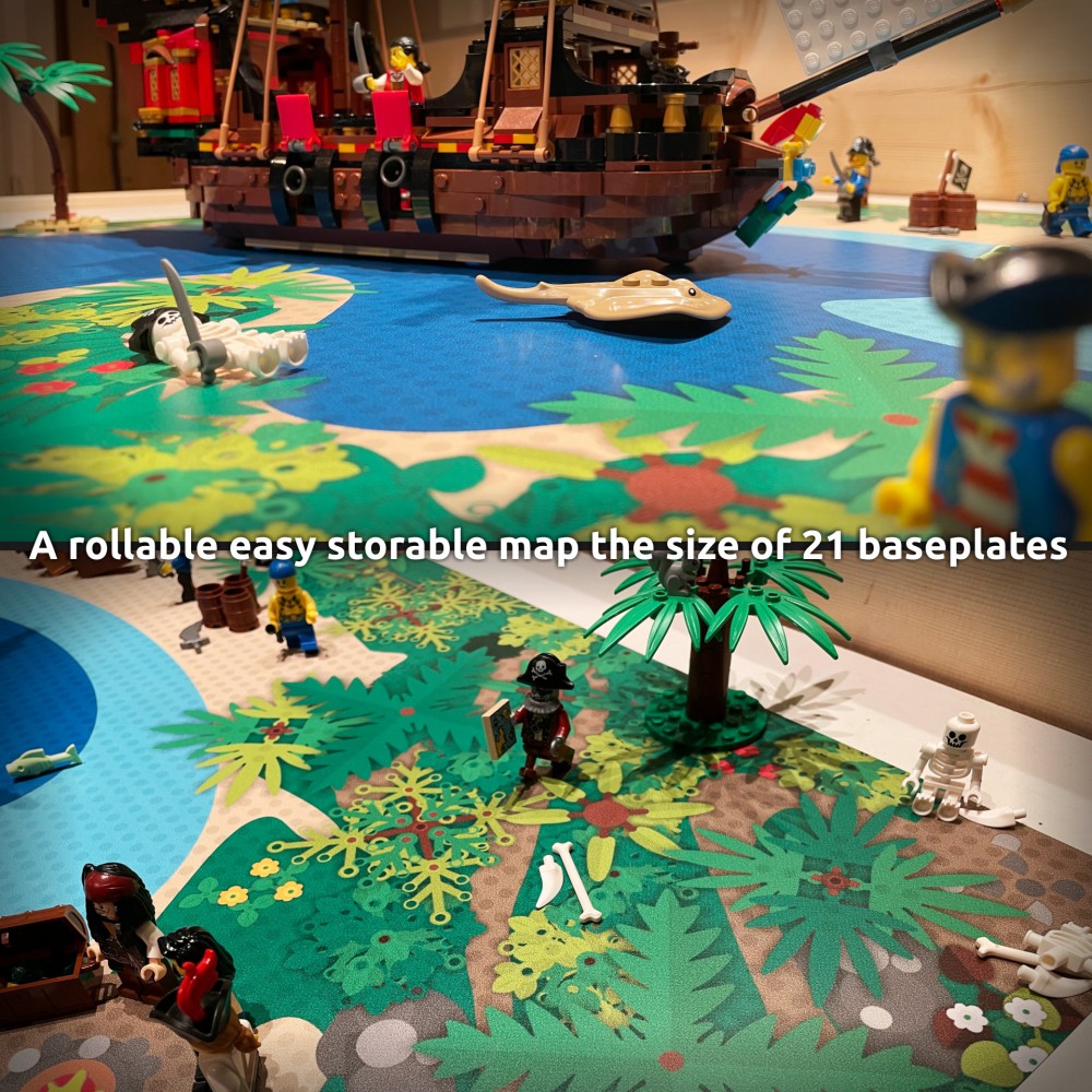  | Pirate | BrickMap Playmat for LEGO Pirate size 3x7 baseplates