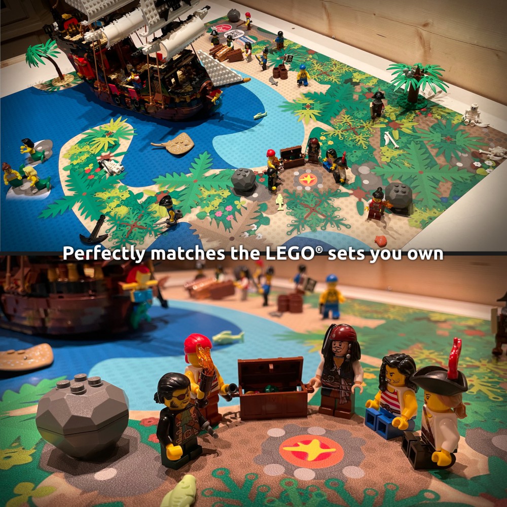  | Pirate | BrickMap Playmat for LEGO Pirate size 3x7 baseplates