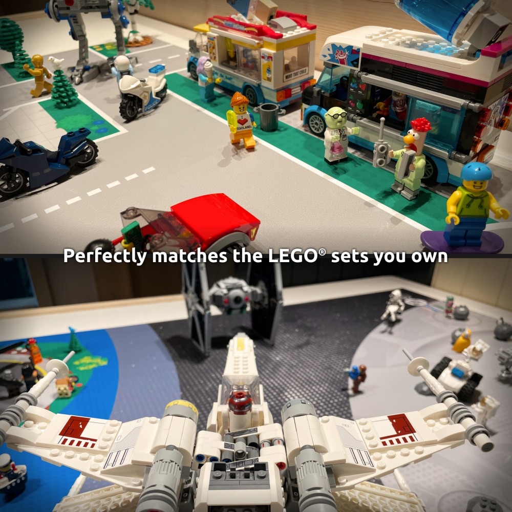  | Space | BrickMap Playmat for LEGO Space size 3x7 baseplates