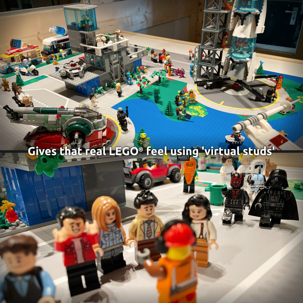  | Space | BrickMap Playmat for LEGO Space size 3x7 baseplates
