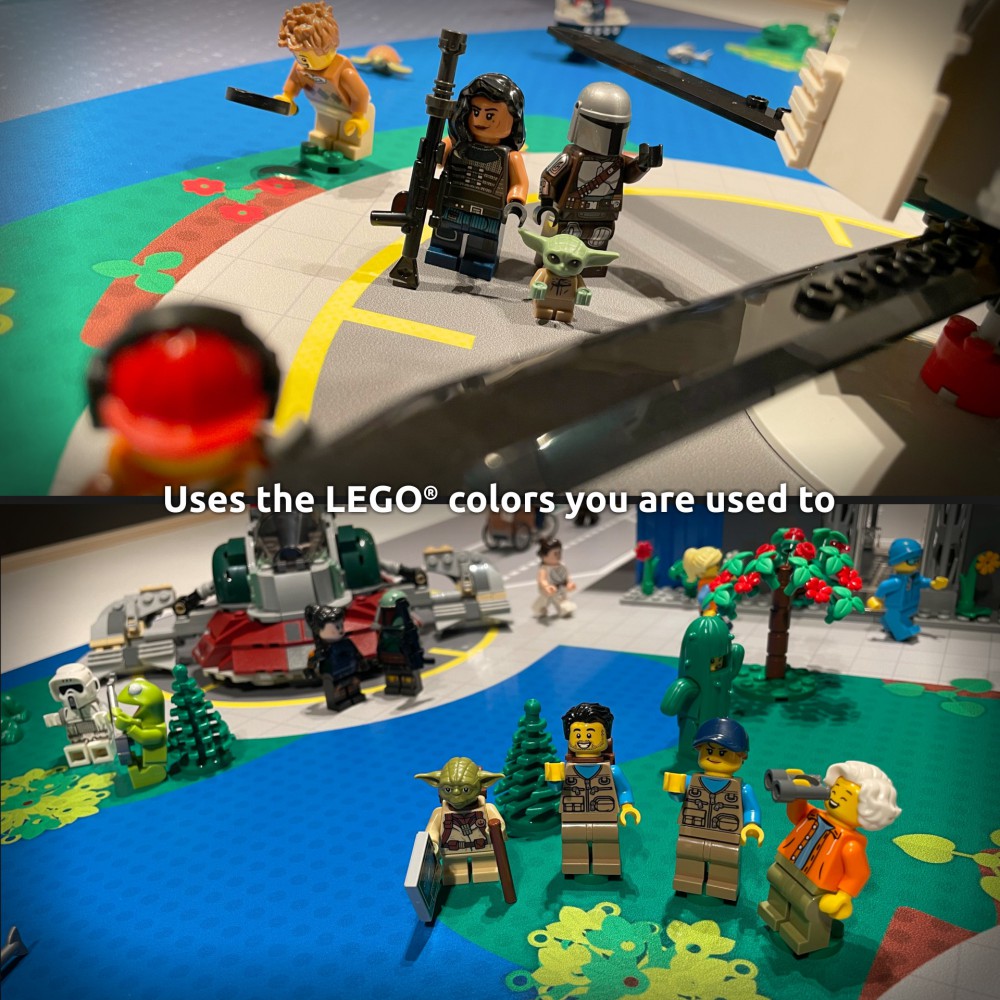  | Space | BrickMap Playmat for LEGO Space size 3x7 baseplates