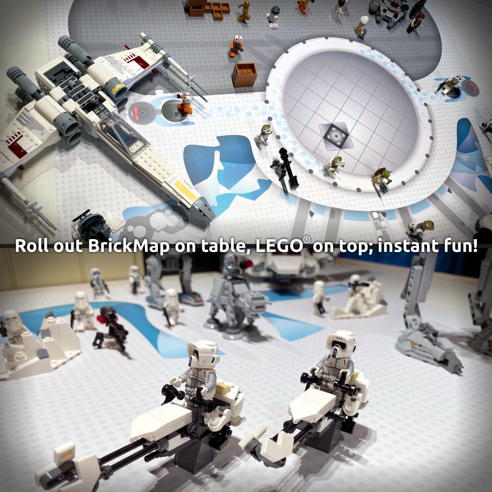  | Space | BrickMap Playmat for LEGO Star Wars size 3x7 baseplates